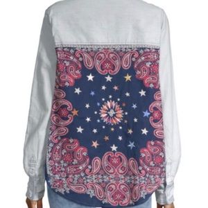 Final Price FreePeople Bandana Button Down Shirt